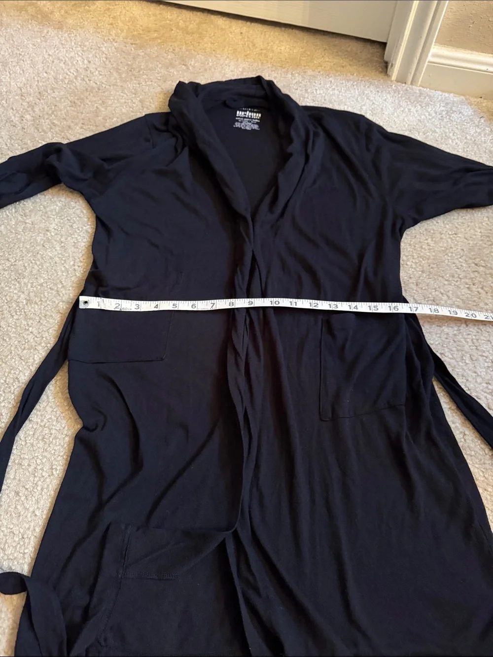 BOYS - Black Lightweight Robe with Pockets